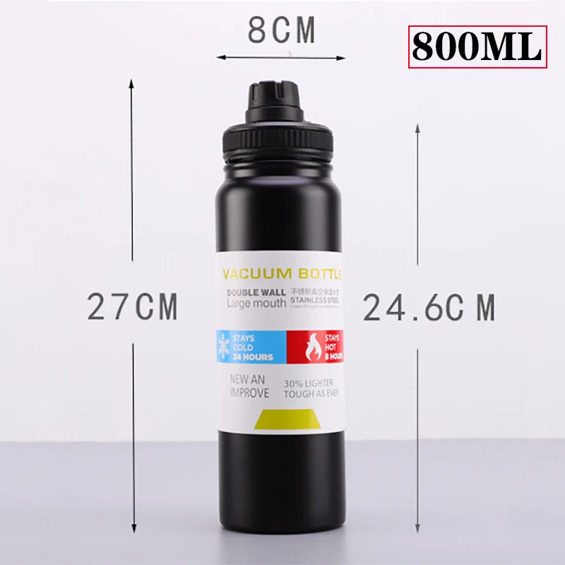 UPORS Stainless Steel Sport Water Bottle 600ml/800ml