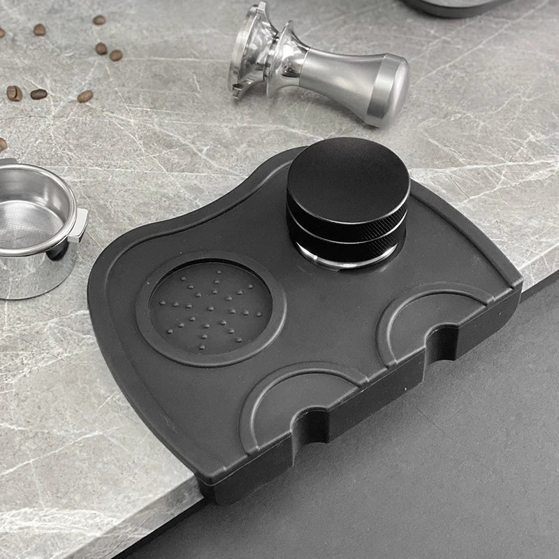 Coffee Tamper Mat Anti-skid Silicone Pad Universal Press Tampering Holder Corner Mat Pad For Office Bar Shop Barista Accessories