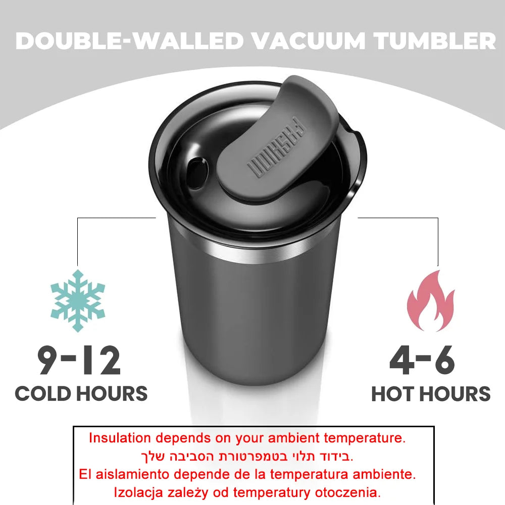 Thermal Mug Thermos Bottle, Insulated Coffee Tumbler, Leakproof Travel Drinkware