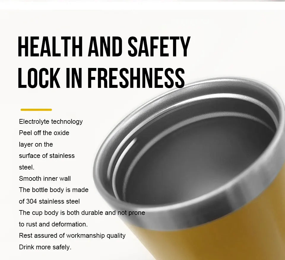 Thermal Mug Thermos Bottle, Insulated Coffee Tumbler, Leakproof Travel Drinkware