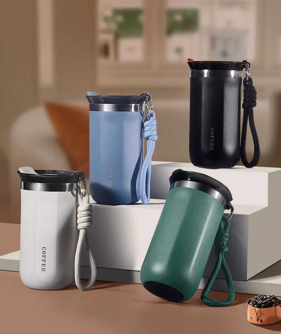Thermal Mug Thermos Bottle, Insulated Coffee Tumbler, Leakproof Travel Drinkware