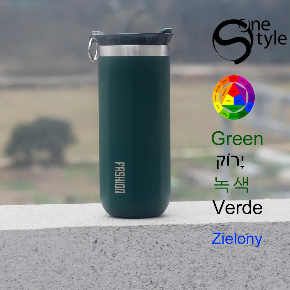 Thermal Mug Thermos Bottle, Insulated Coffee Tumbler, Leakproof Travel Drinkware