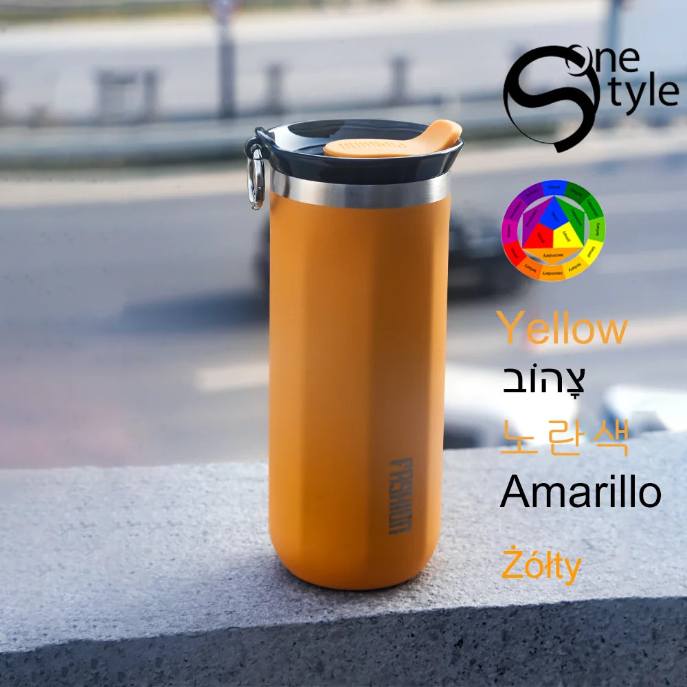 Thermal Mug Thermos Bottle, Insulated Coffee Tumbler, Leakproof Travel Drinkware