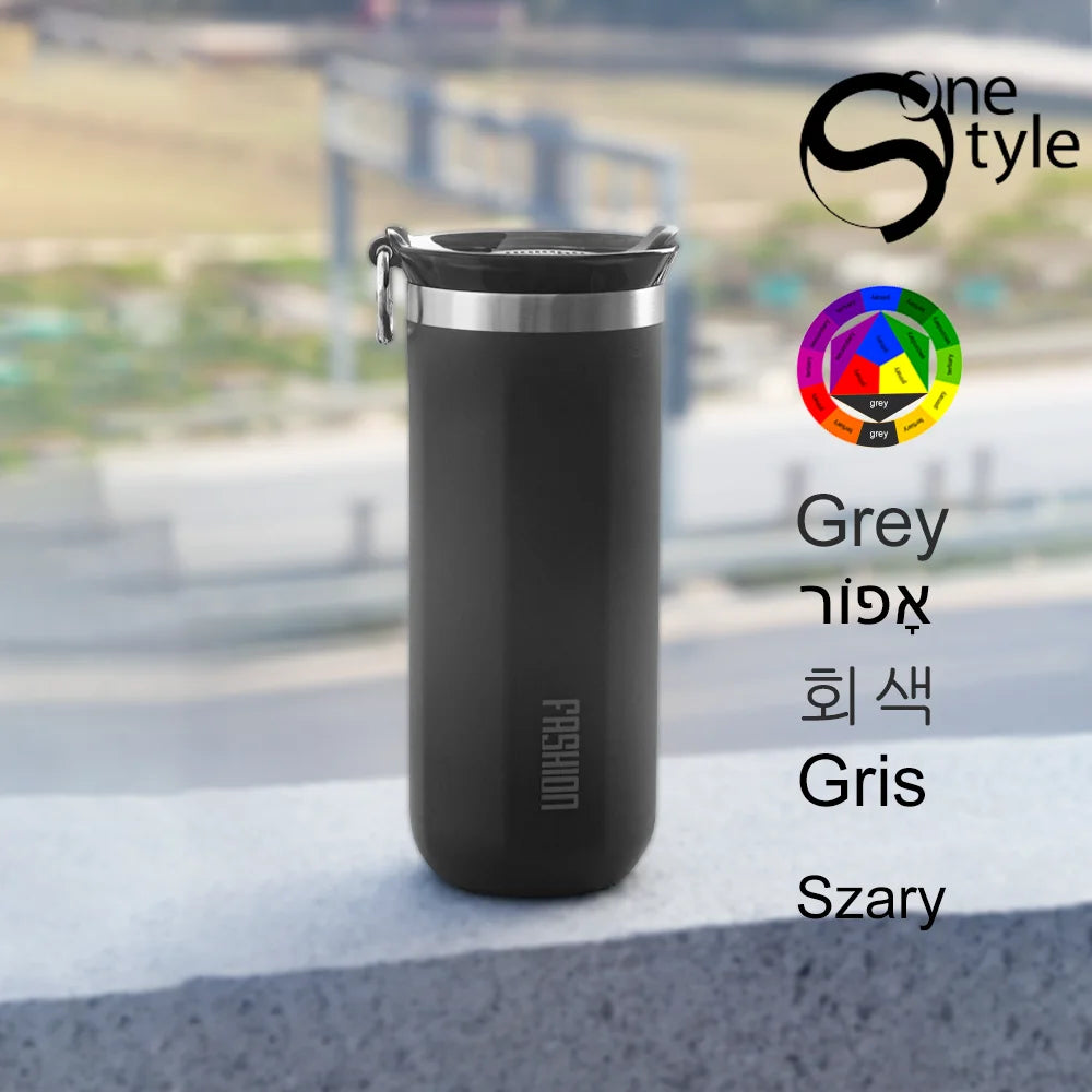 Thermal Mug Thermos Bottle, Insulated Coffee Tumbler, Leakproof Travel Drinkware